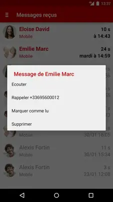 Messagerie Vocale Free android App screenshot 4