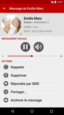 Messagerie Vocale Free android App screenshot 6